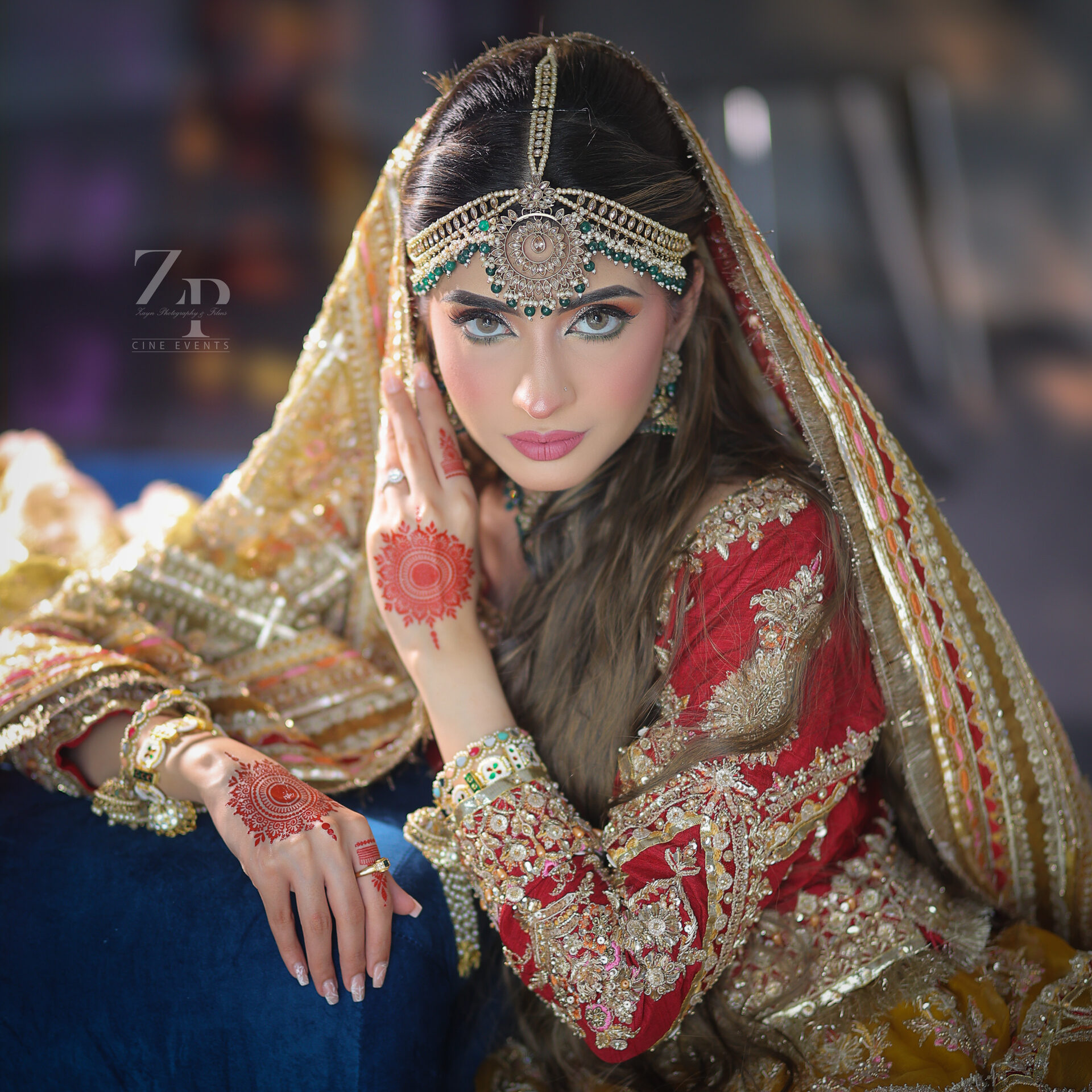 Asian wedding photography - bride in traditional wedding outfit by CineEvents